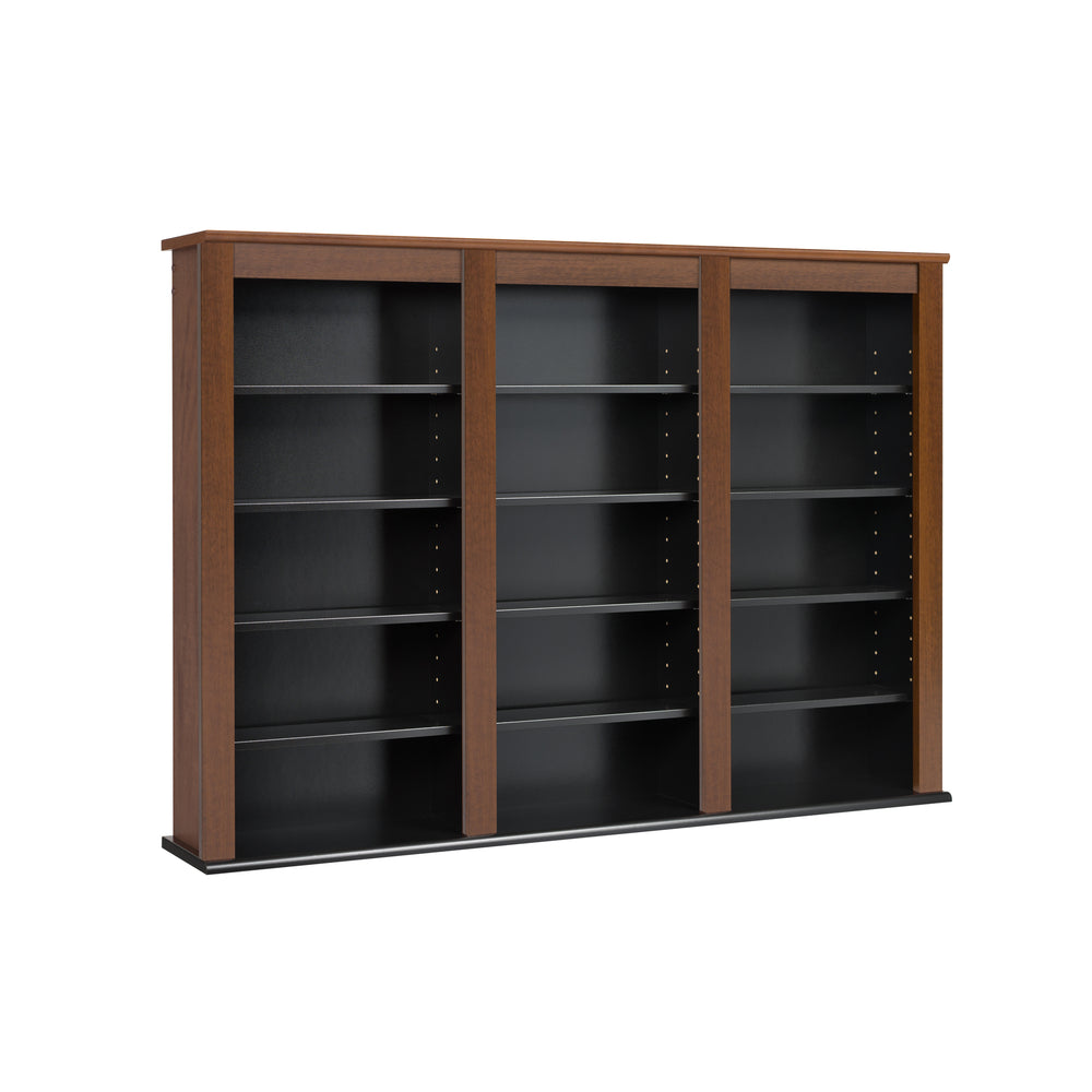 Image of Prepac Triple Wall Mounted Storage - Cherry and Black