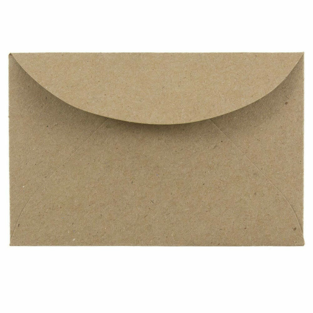 Image of JAM Paper 3Drug Mini Recycled Envelopes - 2.3125" x 3.625" - Brown Kraft Paper Bag - 25 Pack