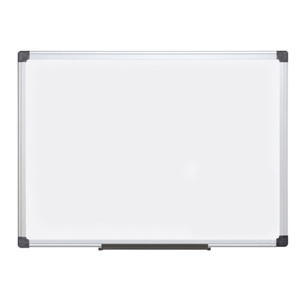 Image of Staples Porcelain Magnetic Dry-Erase Whiteboard - 36" H x 48" W - Aluminum Frame