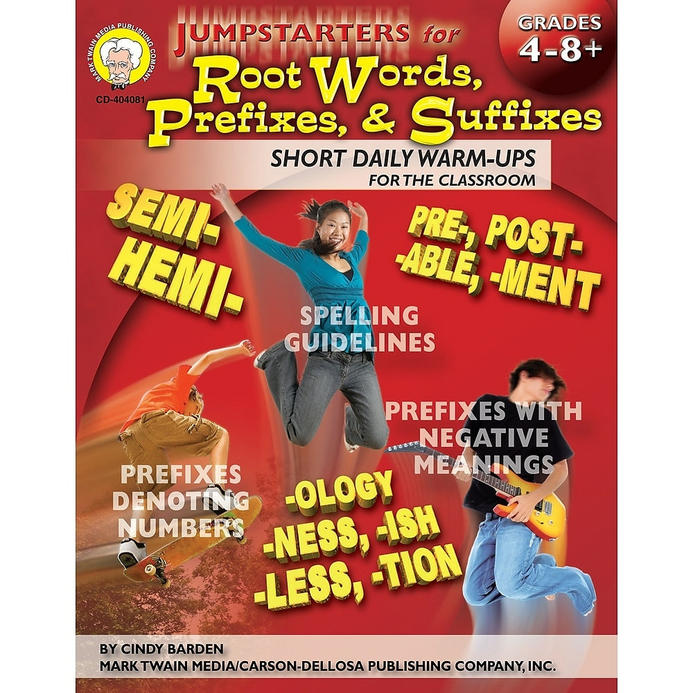 Image of eBook: Mark Twain 404081-EB Jumpstarters for Root Words, Prefixes, and Suffixes - Grade 4 - 8