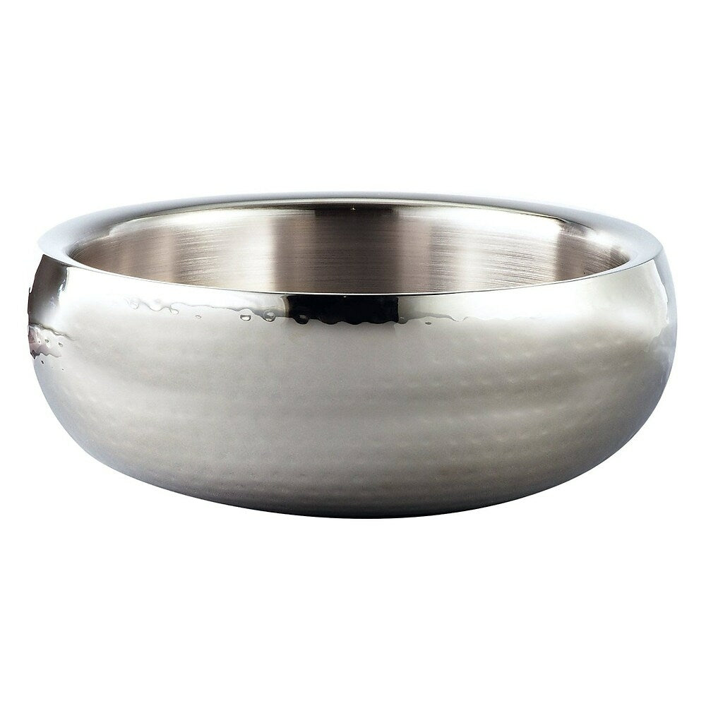 Image of Elegance Hammered Stainless Steel Round Doublewall Bowl