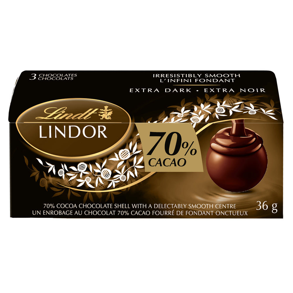 Image of Lindt Lindor Dark Chocolate - 70% Cacao - 36g - 3 Pack (6069)