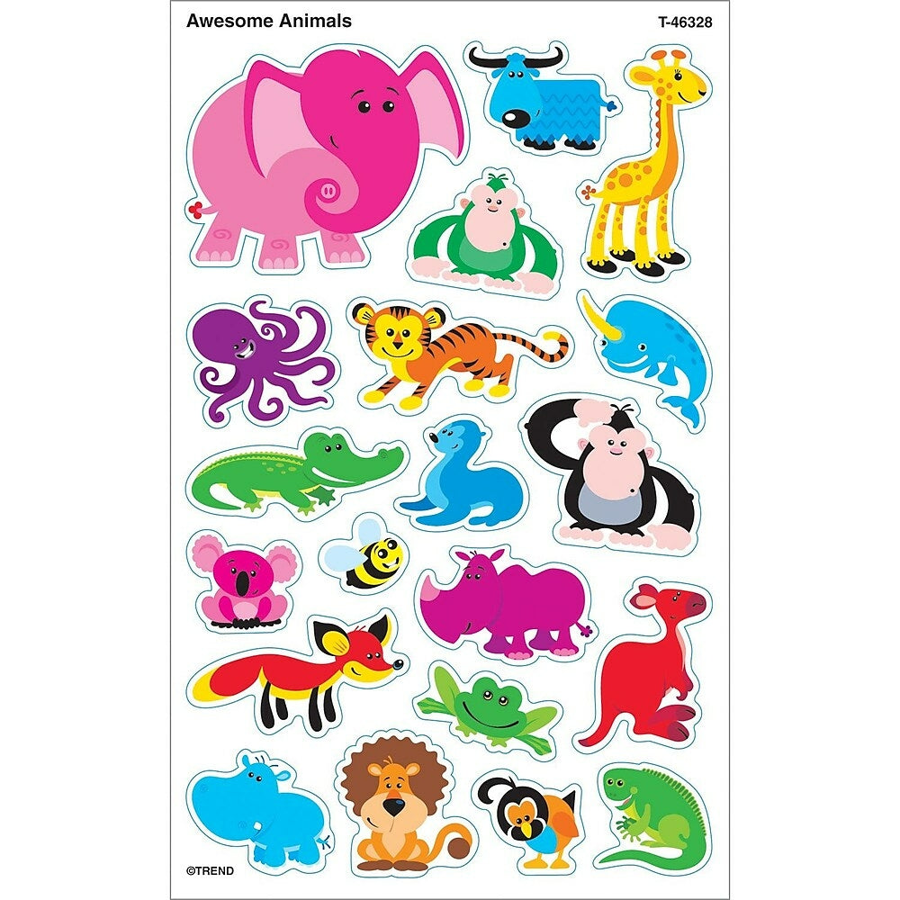 Image of Trend Enterprises Awesome Animals superShapes Stickers, 960 Pack, 160 Pack