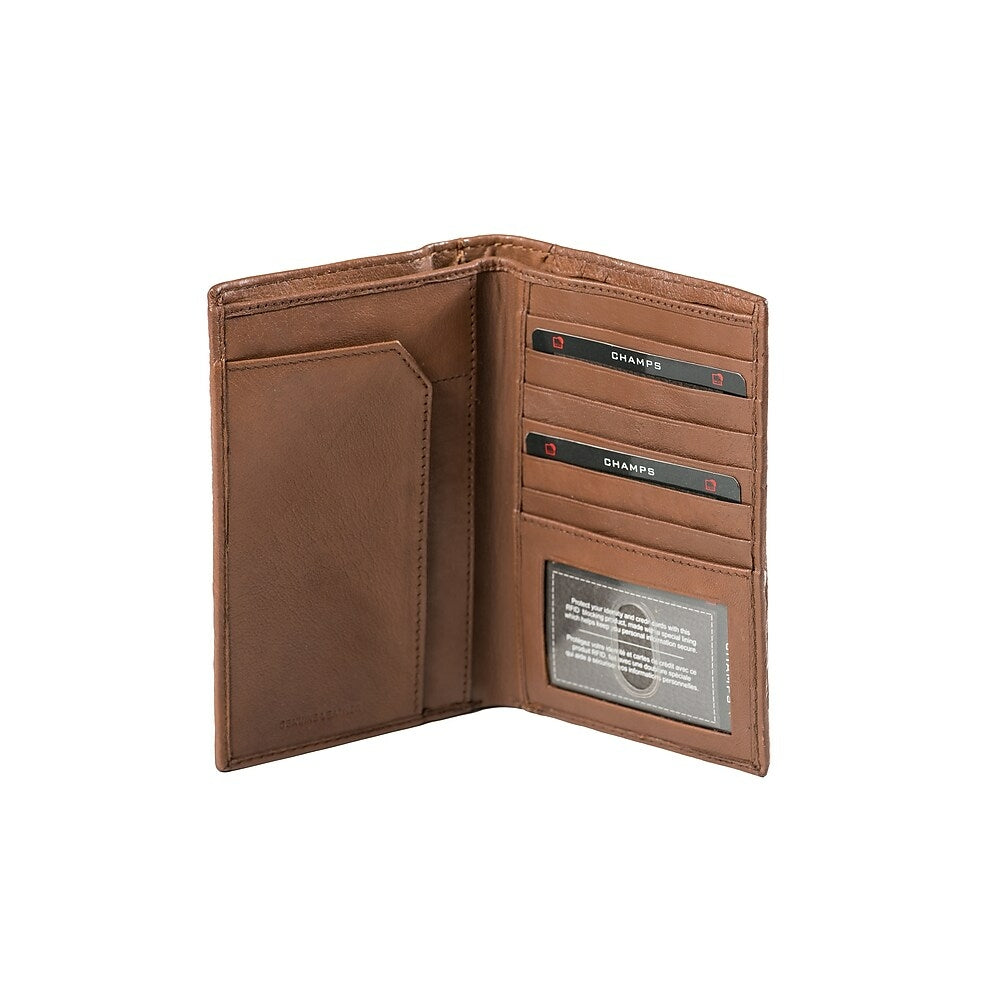 Image of Champs Leather RFID Passport Holder, Tan (PH10-TAN), Brown