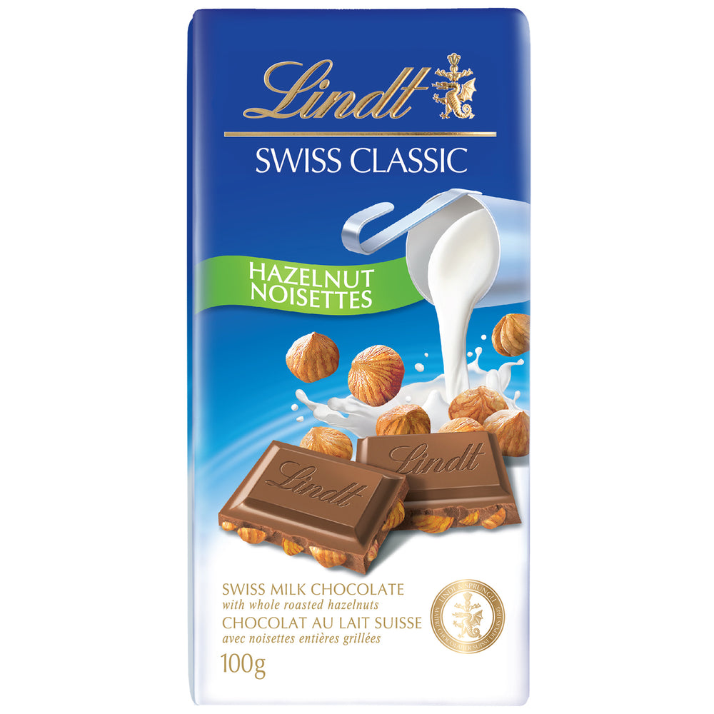 Image of Lindt Swiss Classic Bar - Milk Hazelnut