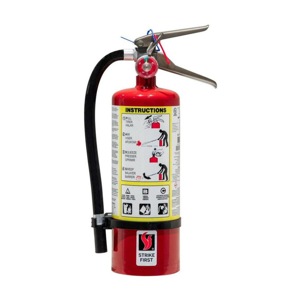 Image of Strike First Strike First Fire Extinguisher 5lb ABC - hose and wall hook