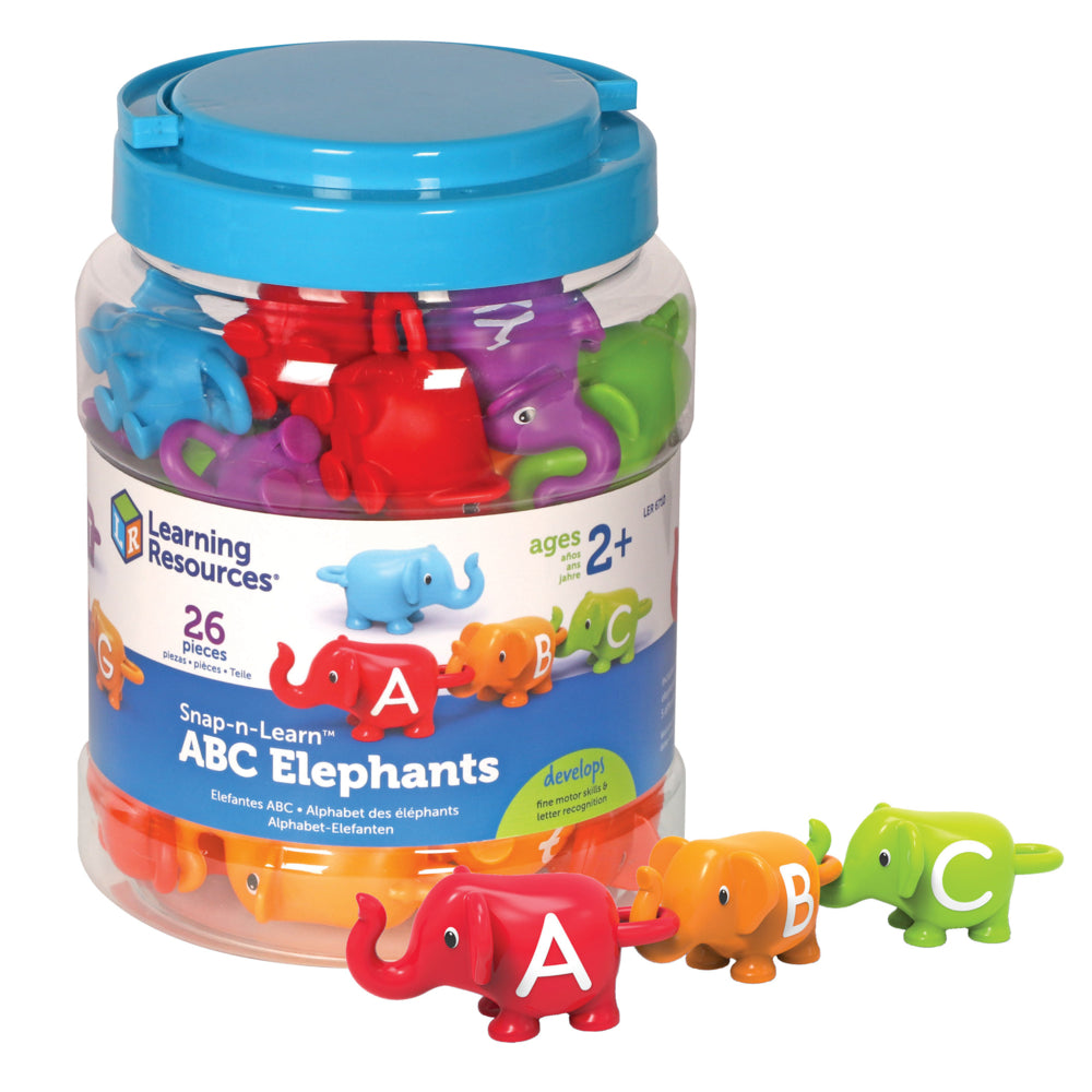 Image of Learning Resources Snap-n-Learn ABC Elephants - Assorted