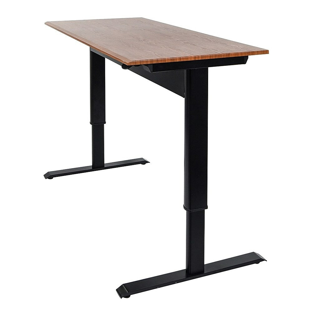 Image of Luxor 48" Pneumatic Adjustable Height Standing Desk, Brown