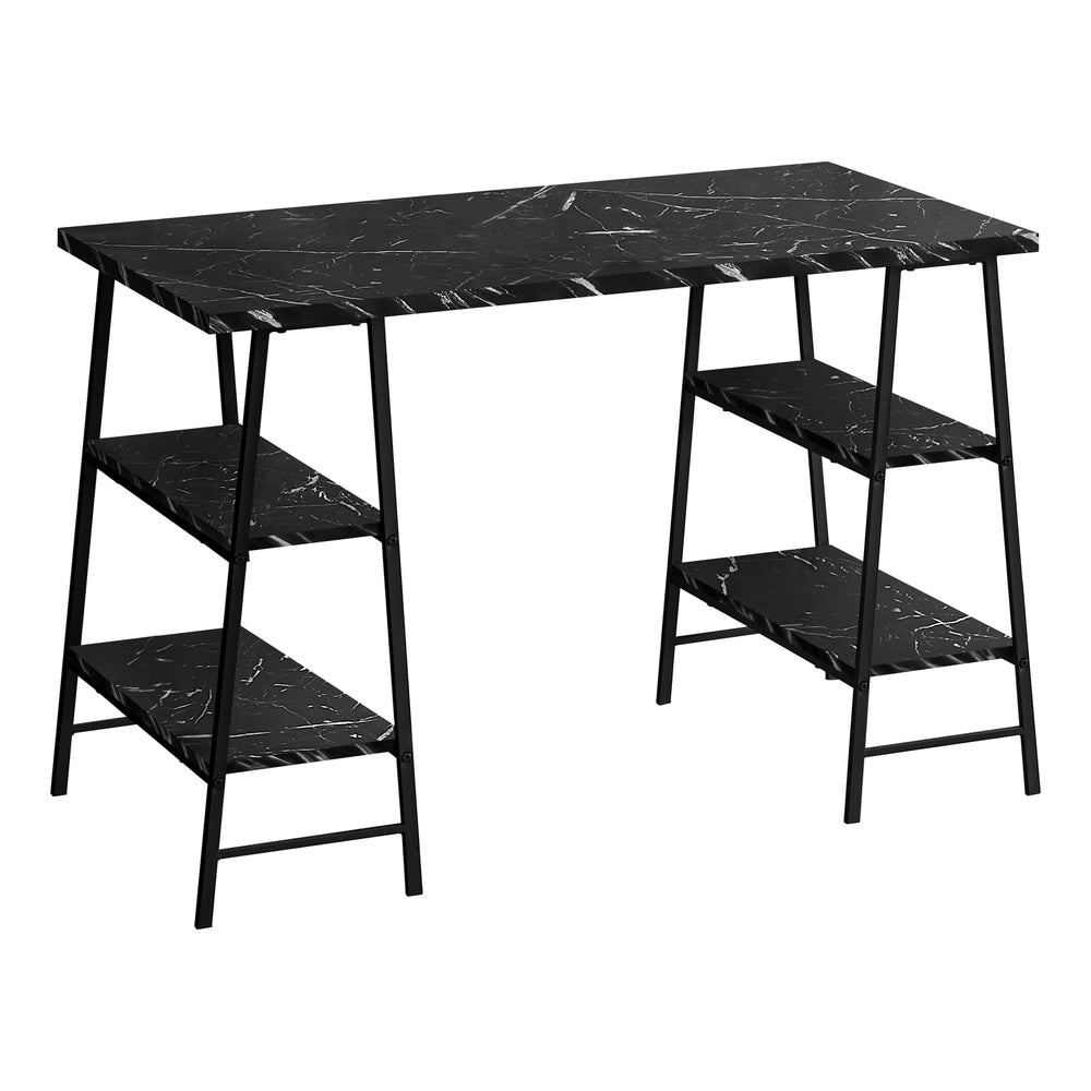 industrial style desk with shelves