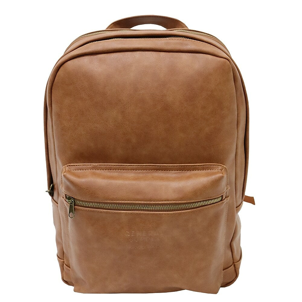 vegan leather backpack laptop