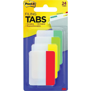 Post-it Tabs File Tabs, White, 3 x 1 1/2 - 50 pack