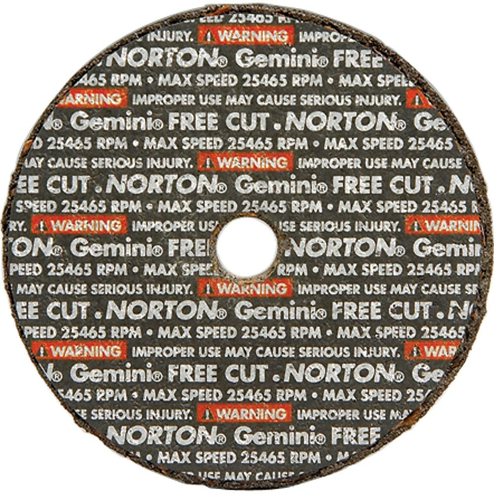 Image of Norton Portable Small Diameter Reinforced Cut-Off Wheels - Gemini, 3" x 1/16", 3/8" Arbor - 36 Pack