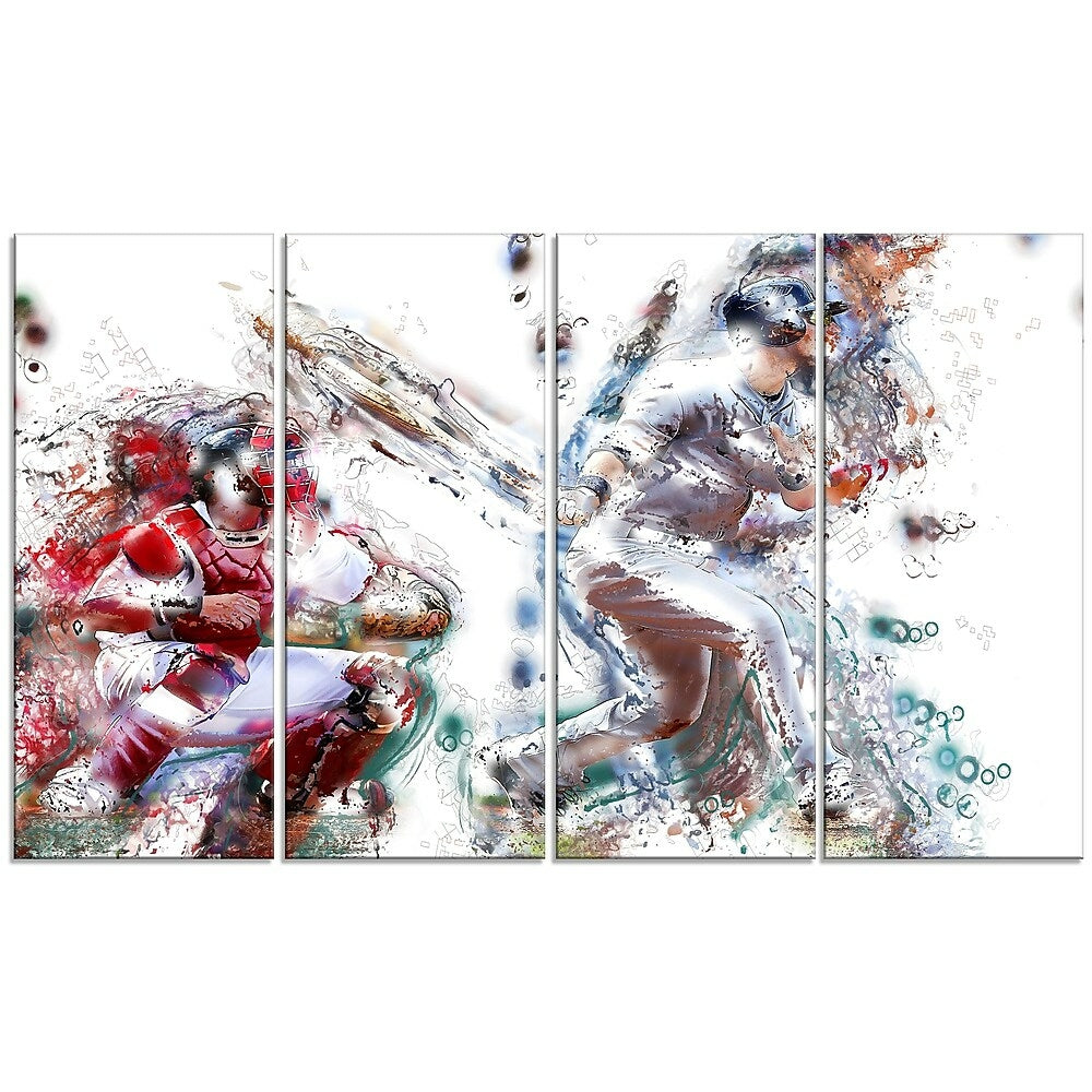 Image of Designart Baseball Strike Canvas Art Print, (PT2560-271)