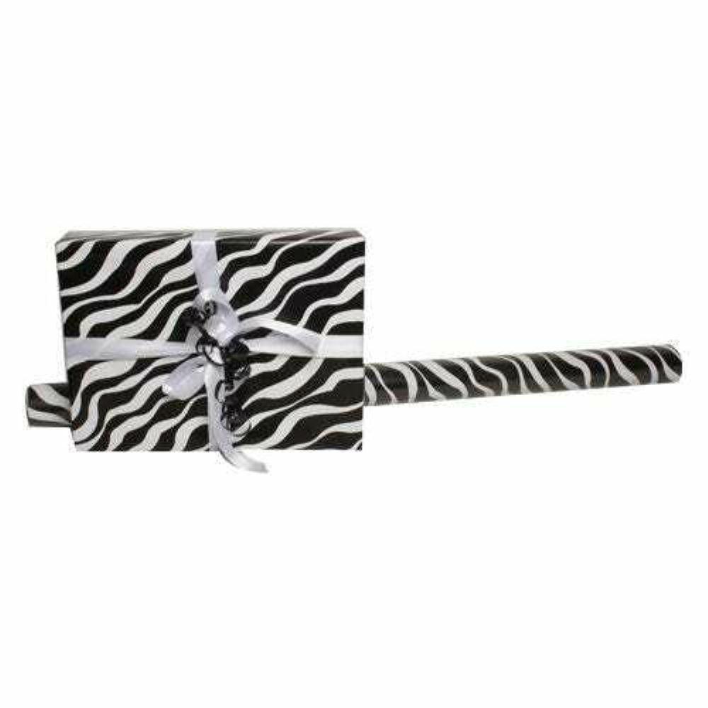 Image of JAM Paper Gift Wrapping Paper - Jumbo - 40 sq. ft. - Black Safari