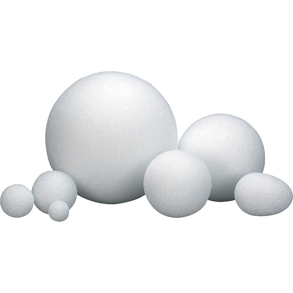 Image of Hygloss Styrofoam Balls And Eggs, 1", 72 Pack (HYG51101)