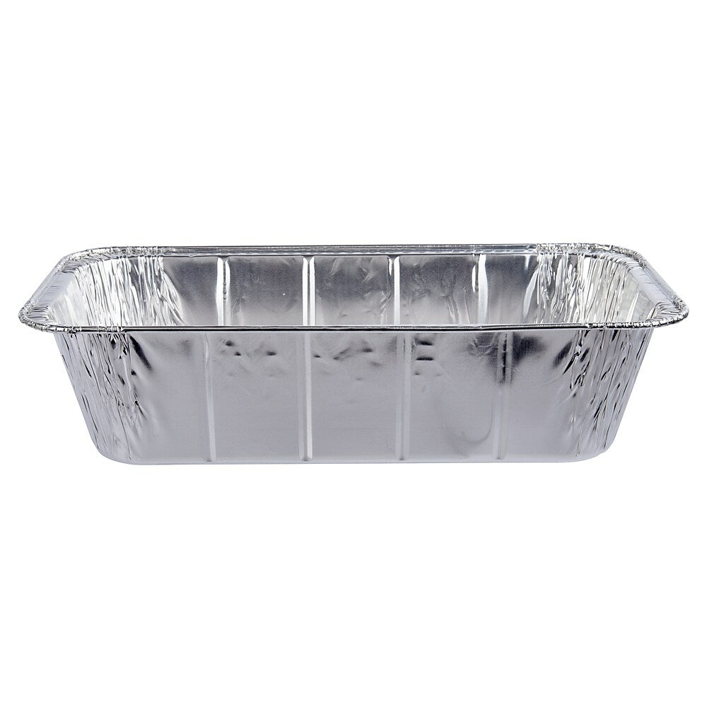 Image of Luciano Deep Loaf Aluminum Foil Pan, 12.5 x 6.5 inches, Silver, 50 Pieces