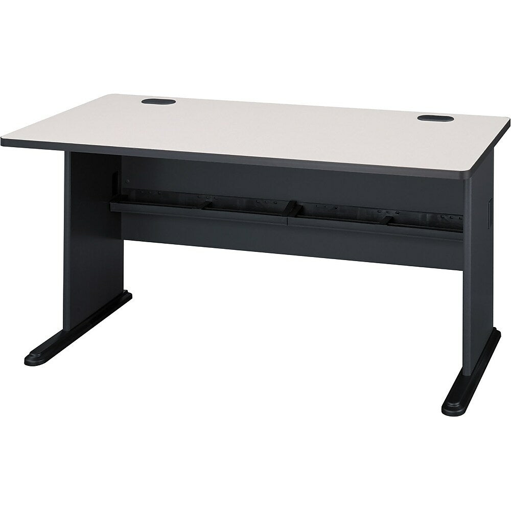 Image of Bush Business Furniture Cubix 60"W Desk, Slate/White Spectrum (WC8460A)