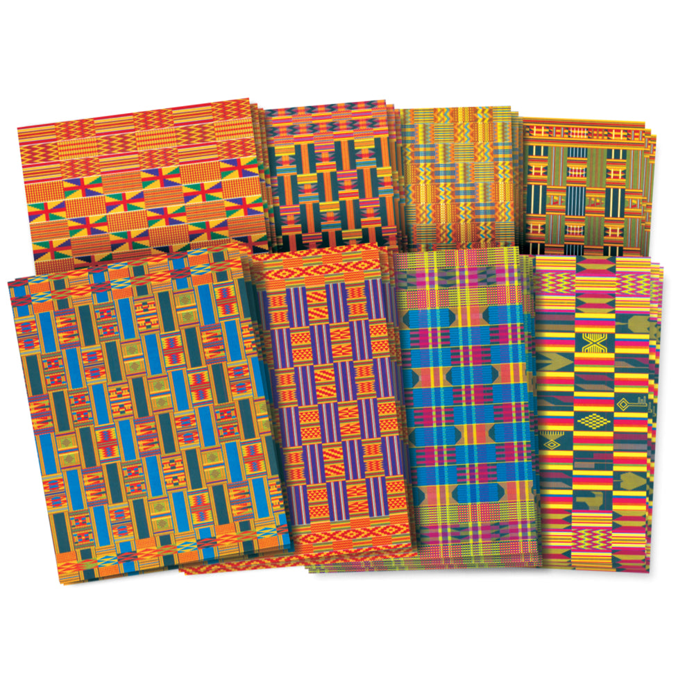 Image of Roylco 11" x 8 1/2" African Textile Craft Paper, 96 Pack