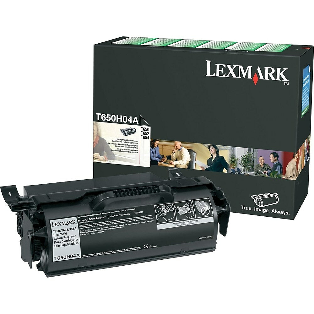 Image of Lexmark T650H04A Black Return Program Toner Cartridge for Label Applications, High Yield (T650H04A)
