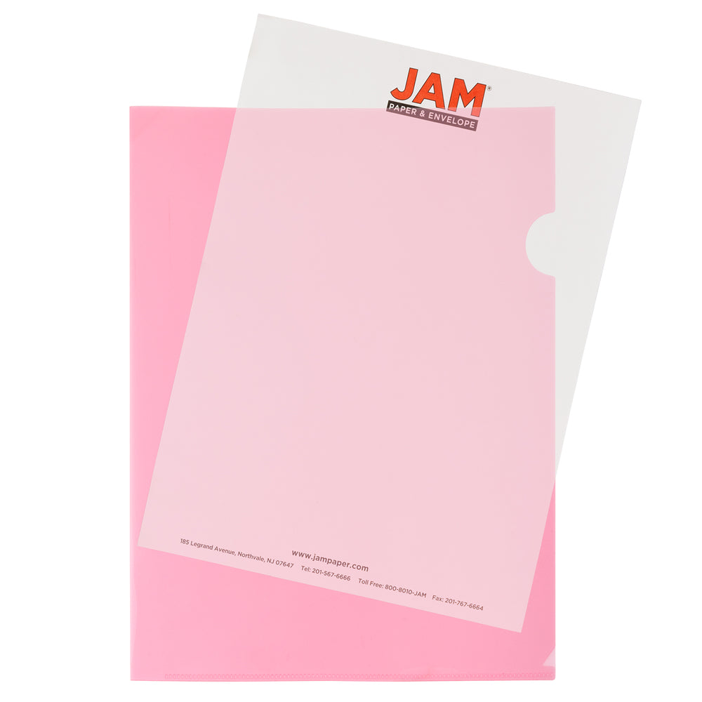 Image of JAM Paper Plastic Sleeves, 9 x 11.5, Red, 120 Pack (2226316989B)