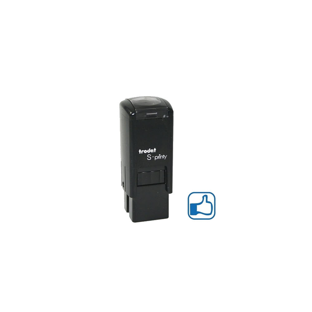 Image of Trodat S-Printy 4921 Mini Stamp, Thumbs Up, Blue Ink