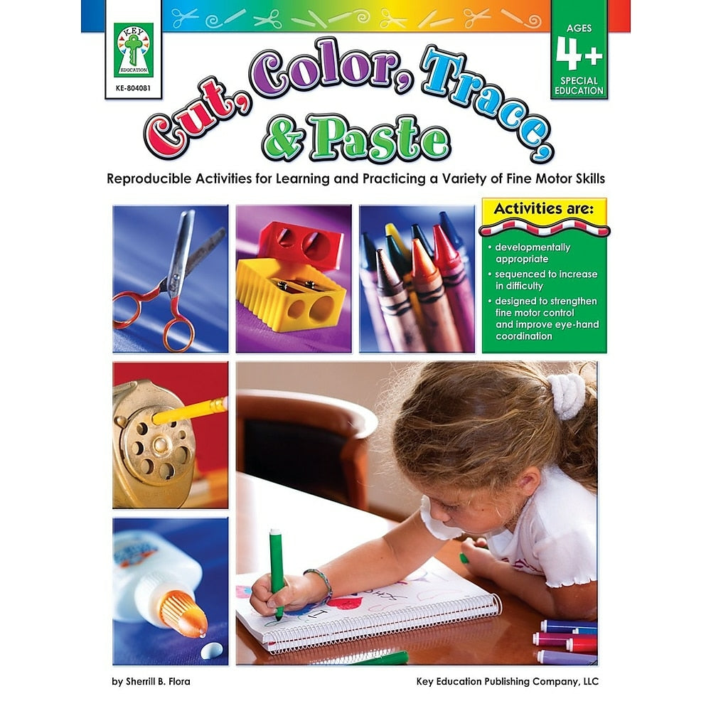 Image of eBook: Key Education 804081-EB Cut - Color, Trace, & Paste - Grade Pre-K - 1
