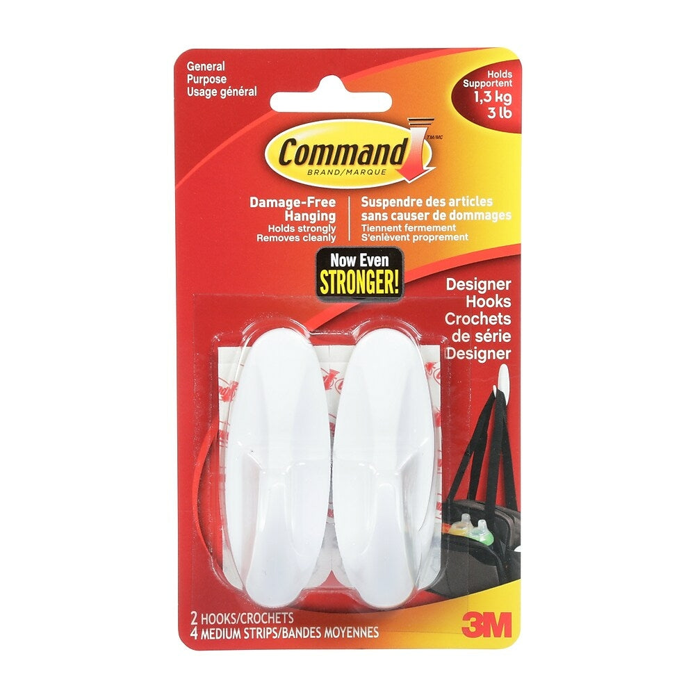 Image of Command Medium Designer Hook, White