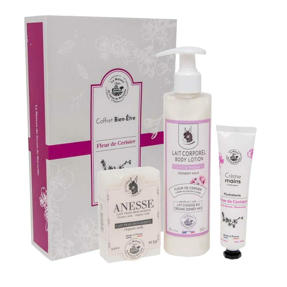 Image of La Maison du Savon de Marseille Cherry Hand and Body Care Gift Box