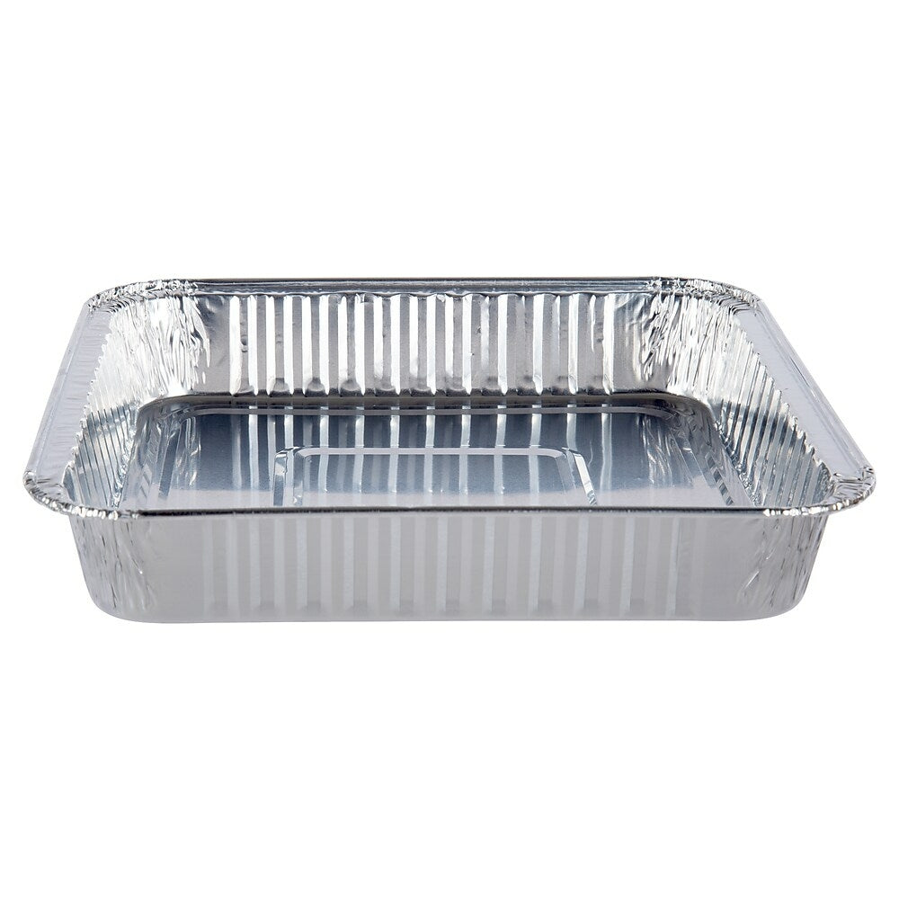 Image of Luciano Aluminum Foil Square Cake Pans, 8.75 x 8.75 inches, Silver, 72 Pieces