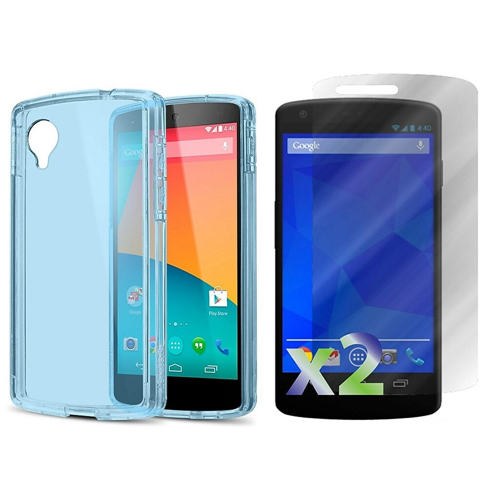 Image of Exian Transparent Case for Google Nexus 5 - Blue