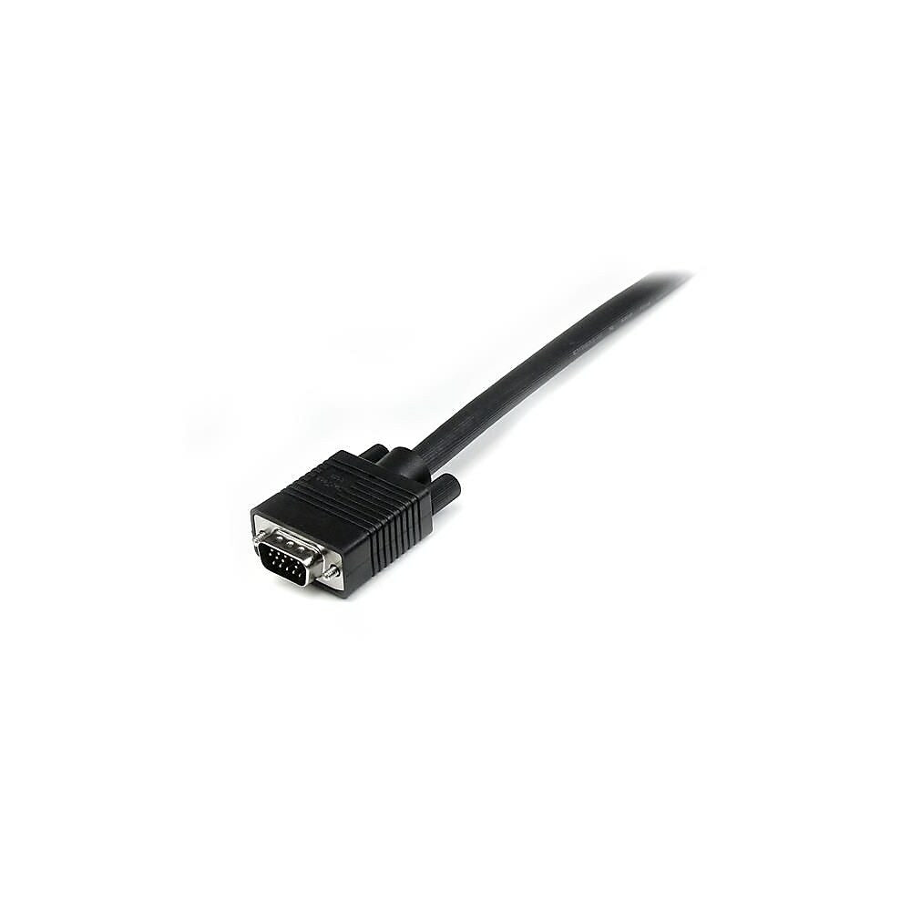 Image of StarTech 50 ft Coax High Resolution Monitor VGA Video Cable, HD15 to HD15 M/M, Black