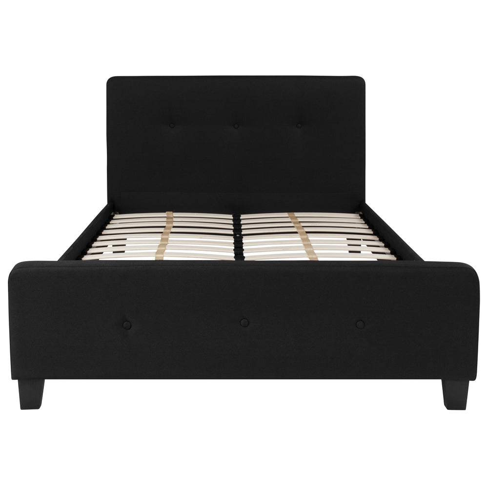 Image of Flash Furniture Tribeca Full Size Tufted Upholstered Platform Bed - Black Fabric