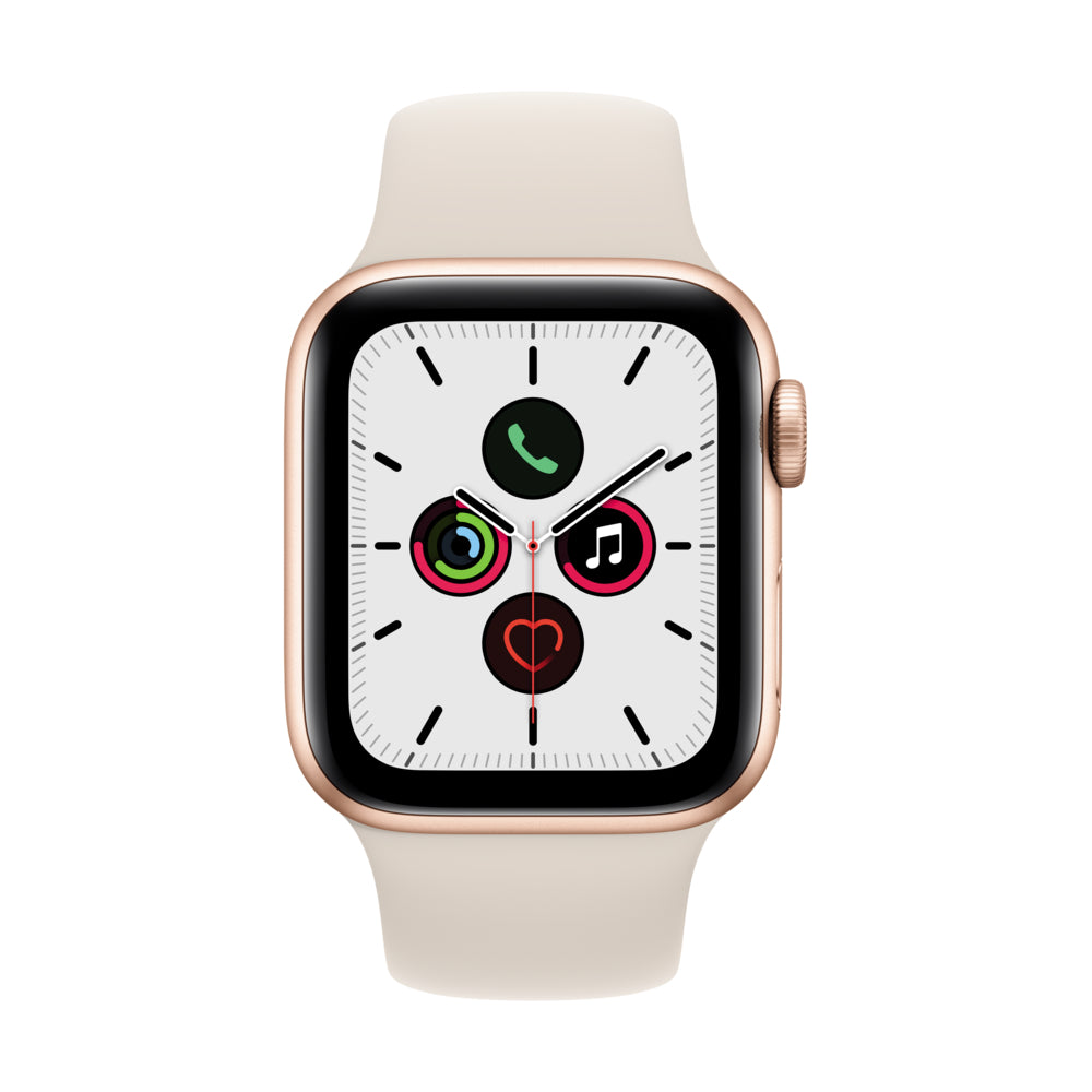 Apple Watch SE, 40mm, GPS, Gold Aluminum with Starlight Sport Band