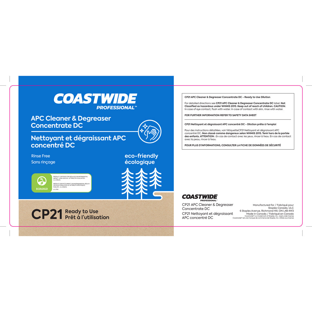 Image of Coastwide Professional CP21 APC Cleaner & Degreaser Concentrate DC Secondary Label