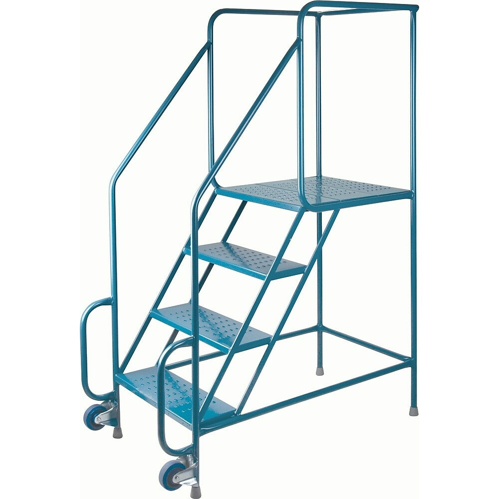 Image of Kleton Tilt-N-Roll Ladders, 4 Steps, Blue
