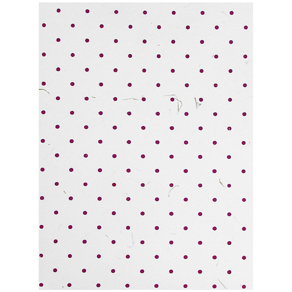 Image of JAM Paper Handmade Folders, White with Burgundy Dots, 12 Pack (9935980dg)