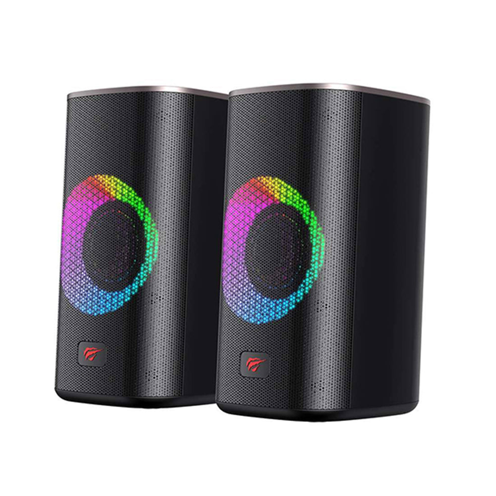 Image of Havit Computer Gaming Stereo Bluetooth Speakers - Dynamic RGB Lighting, 3.5mm Stereo audio input