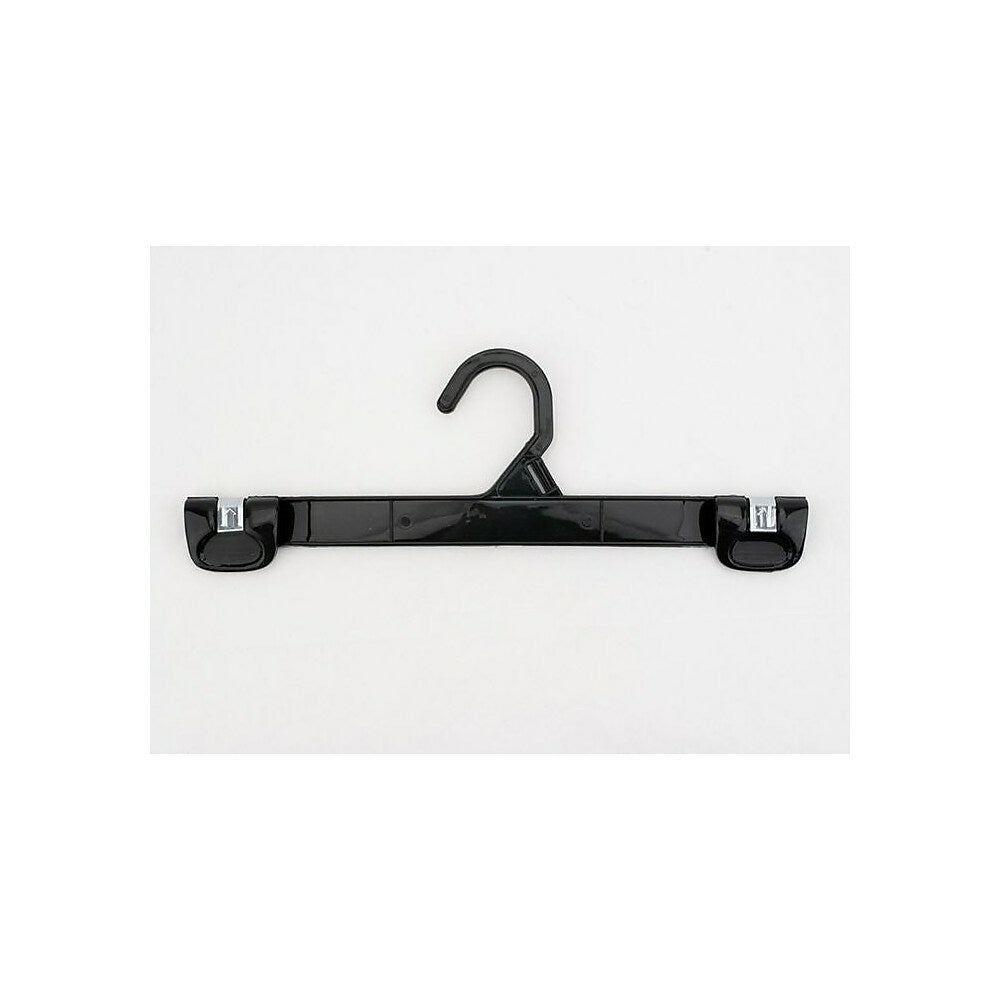 Image of Wamaco 12" Push-Clip Hanger with Plastic Hook, Black, 200 Pack, 200 Pack