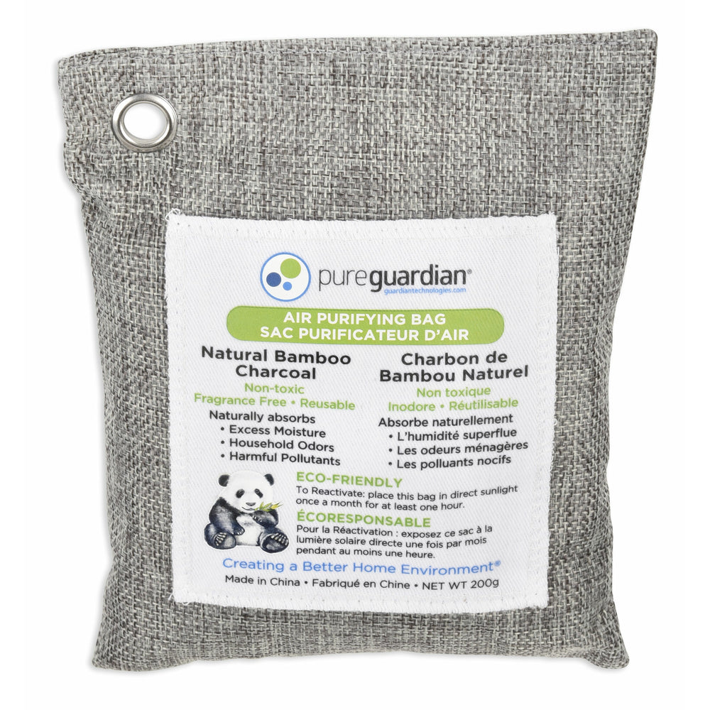 Image of PureGuardian 200G Air Purifying Bamboo Charcoal Bags, Grey