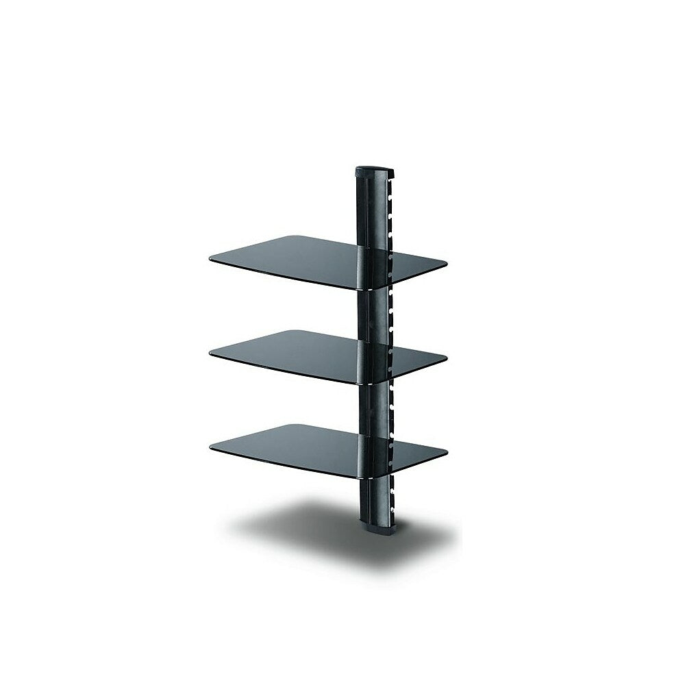 Image of TygerClaw Triple Layer DVD Stand with Black Coloured Glass, (LCD8215BLK)