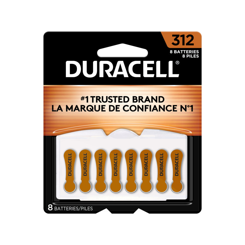 Image of Duracell Hearing Aid Batteries - Brown Size 312 - 8 Pack