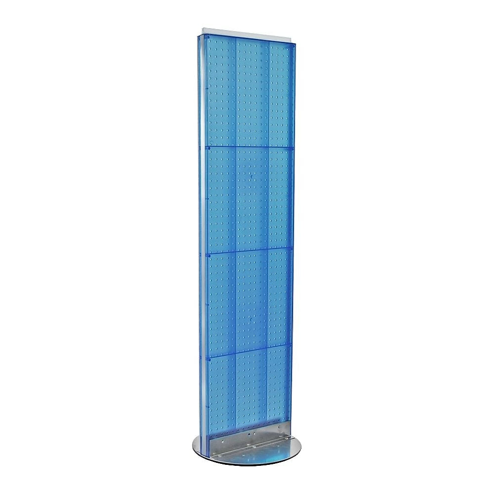 Image of Azar Displays Pegboard Freestanding Floor Display, 16" x 60", Blue (700250-BLU)