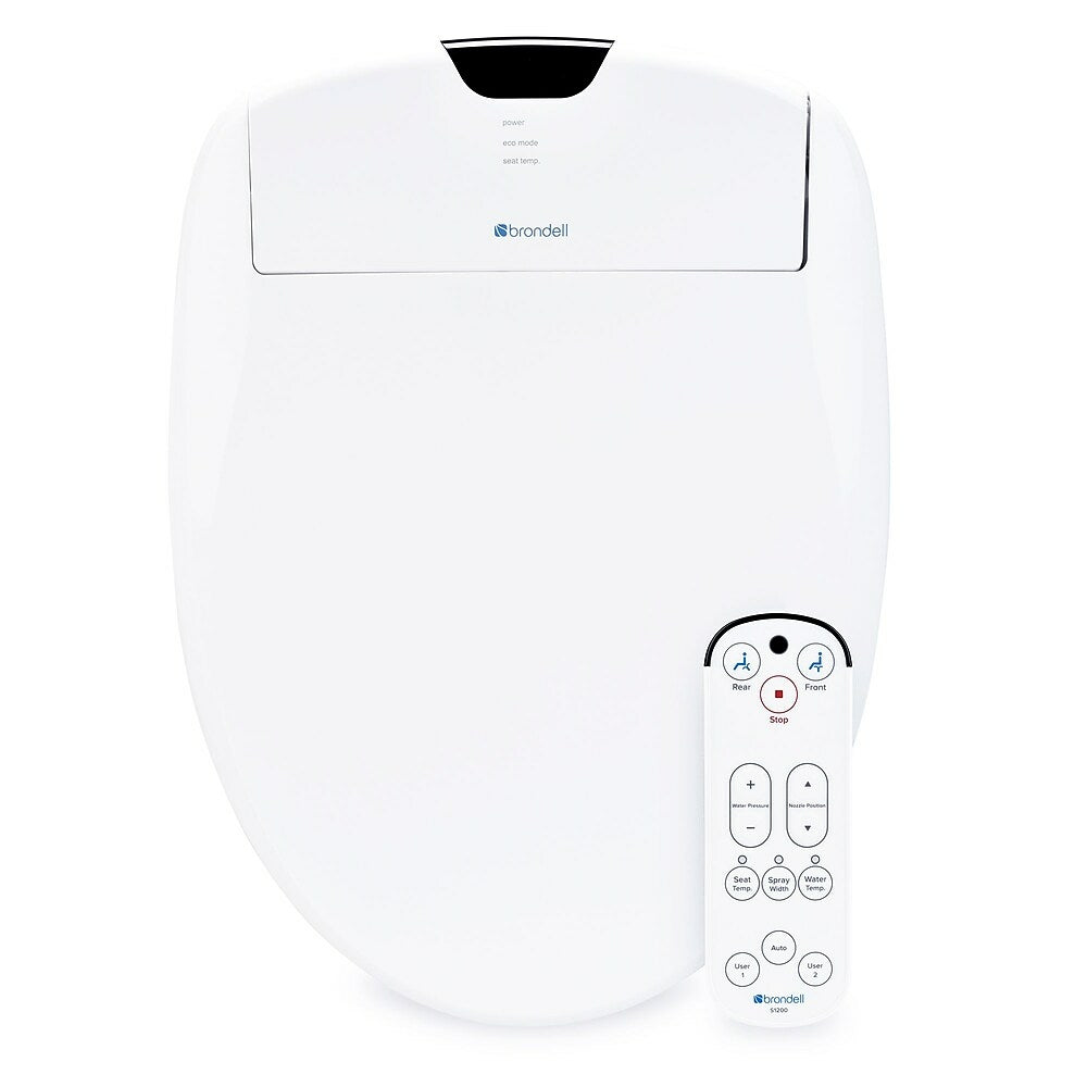 Image of Brondell Swash 1200 Luxury Bidet Toilet Seat, Elongated, White (S1200-EW)