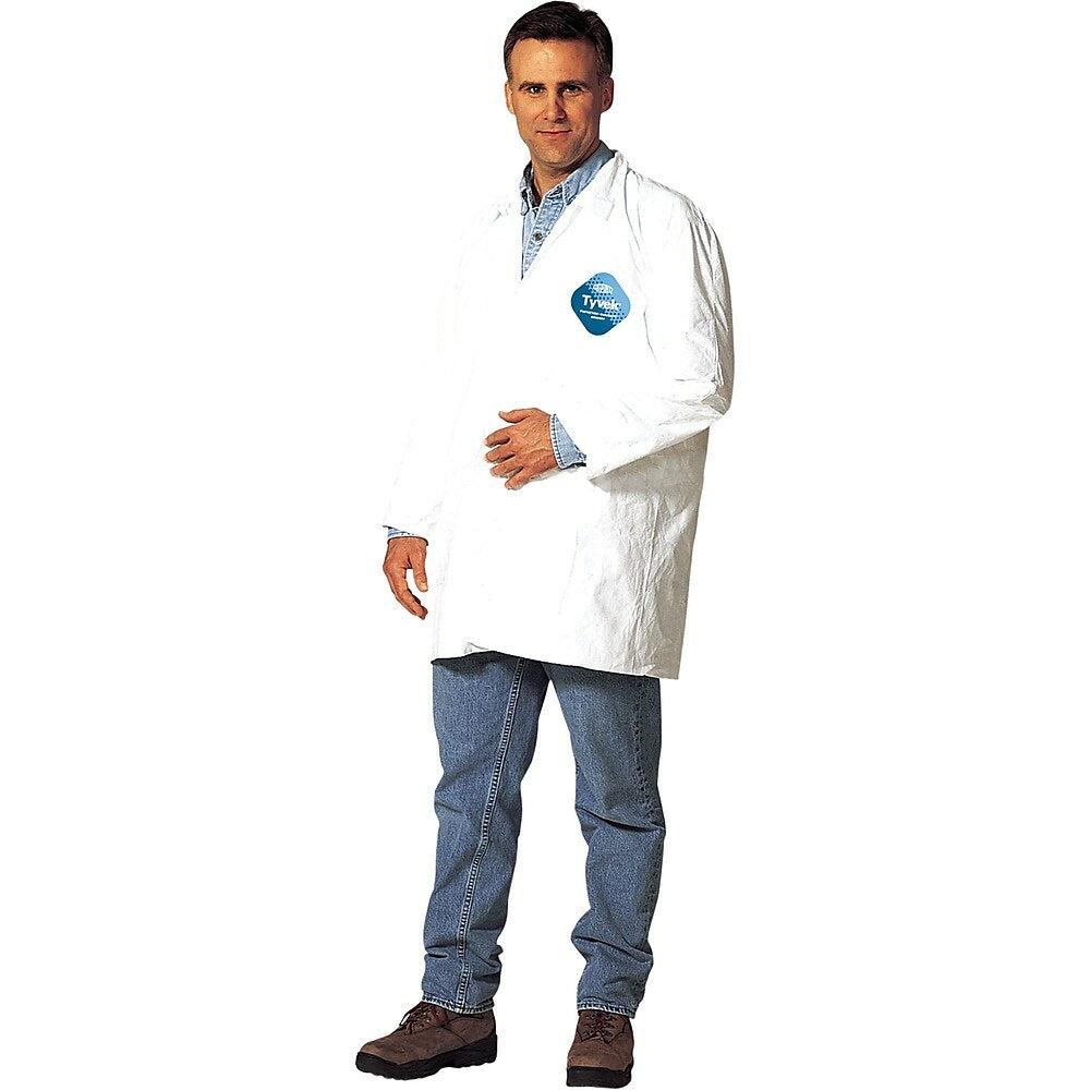 Image of Tyvek Protective Clothing, Lab Coat, SAV173, 12 Pack