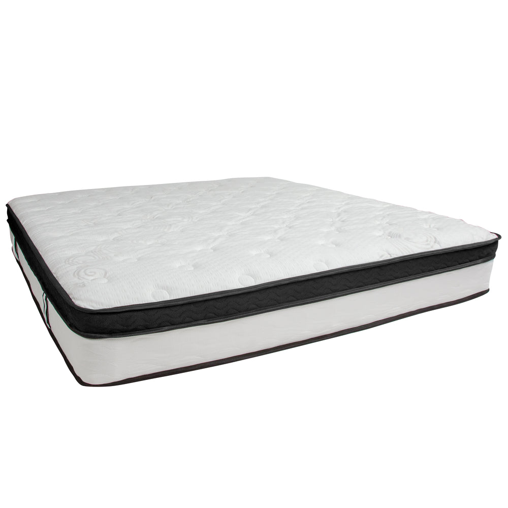 Image of Flash Furniture Capri Comfortable Sleep 12 Inch Memory Foam & Pocket Spring Mattress, King in a Box, White