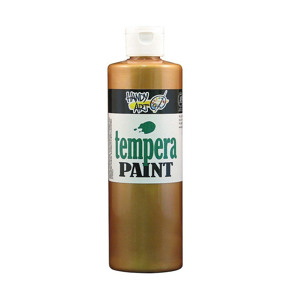 Image of Handy Art 231-163 Tempera Paint Metallic, 16oz, Bronze, 12 Pack