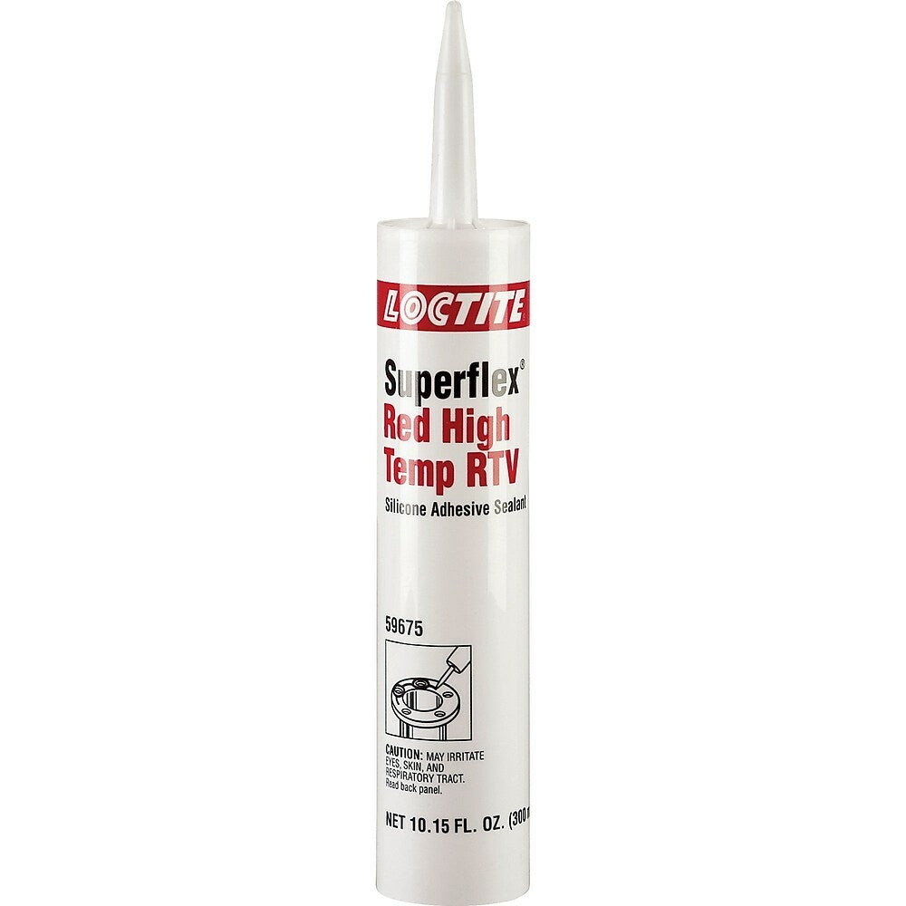 Image of Loctite Superflex High Temp Rtv Silicone Adhesive Sealant, 300 Ml, Cartridge, Red - 4 Pack