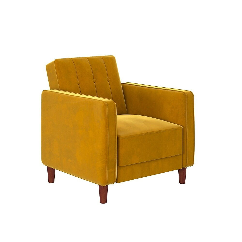 Image of DHP Pin Tufted Accent Chair - Mustard, Yellow