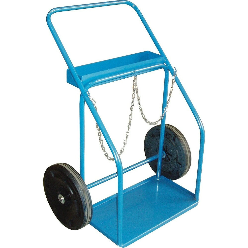 Image of Kleton Gas Cylinder Carts, Rubber Wheels, 13" W x 25" L Base, 1000 Lbs