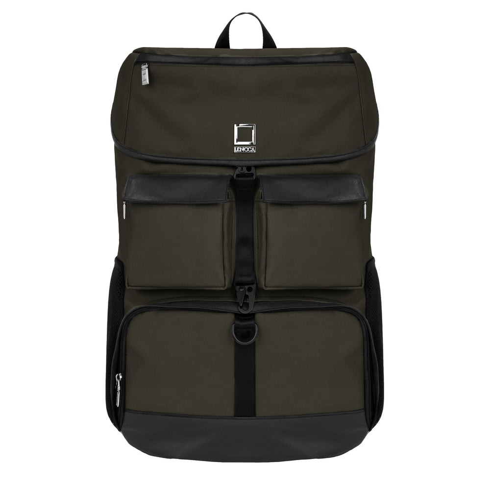 Image of Lencca Logan 17" Laptop Travel Backpack - Green